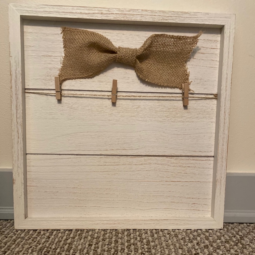 Wooden Wall Decor with Bow